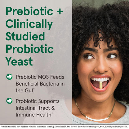 Jarrow Formulas Saccharomyces Boulardii + MOS Probiotics for Digestive Health and Intestinal Tract Support - 5 Billion CFU Per Serving - 90 Delayed Release Caps - Maple Wellness Supplements