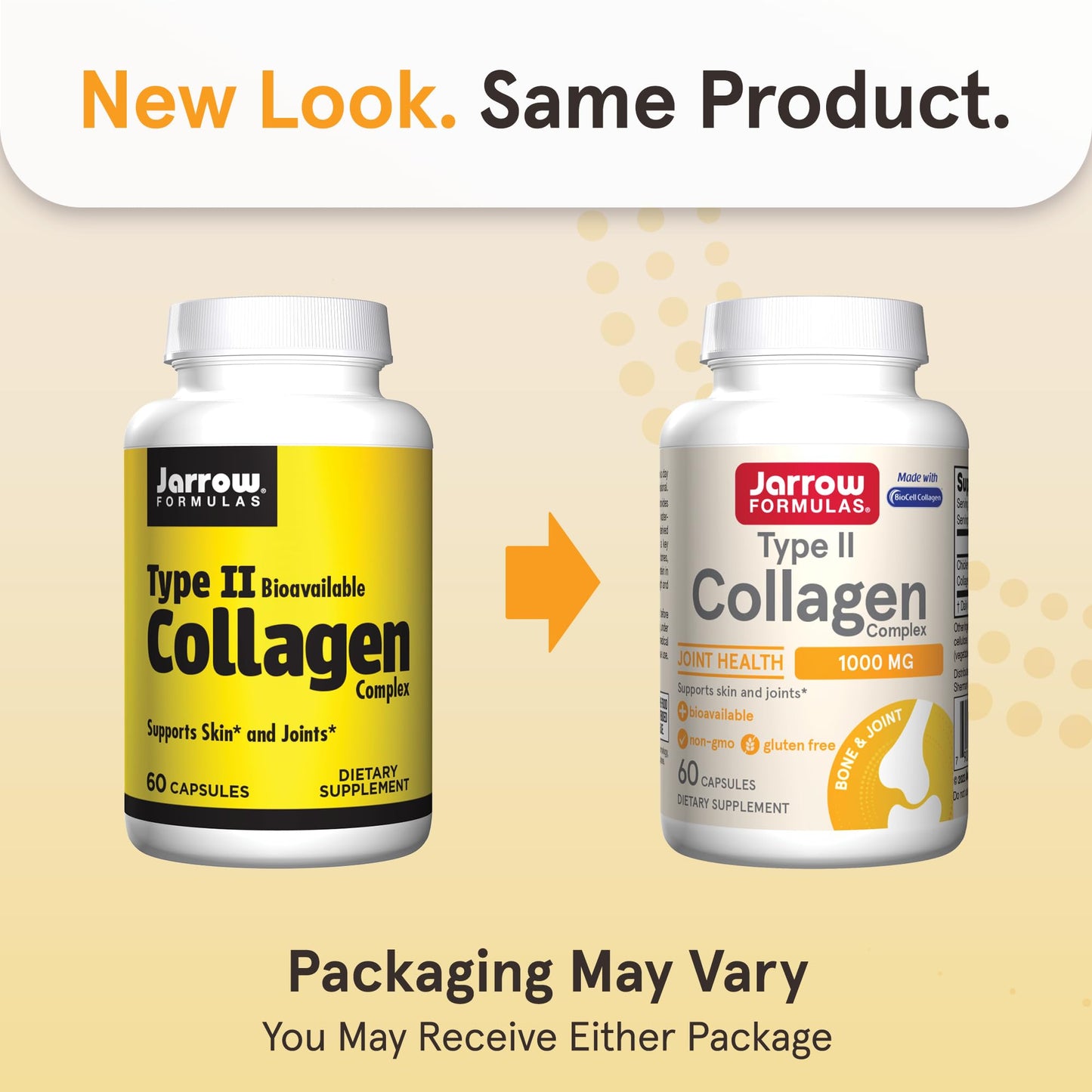 Jarrow Formulas® Type II Collagen Complex 1000 mg Supplements, Supports Skin and Joint Health, 60 Capsules, 30 Day Supply - Maple Wellness Supplements