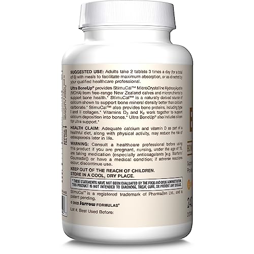 Jarrow Formulas® Ultra BoneUp®, Includes MK-7 and Silicon for Added Bone Support, 240 Bone Health Tablets - Maple Wellness Supplements