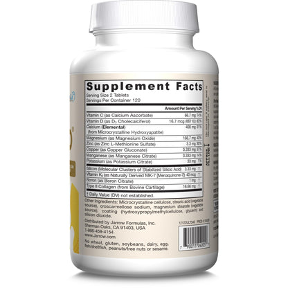 Jarrow Formulas® Ultra BoneUp®, Includes MK-7 and Silicon for Added Bone Support, 240 Bone Health Tablets - Maple Wellness Supplements