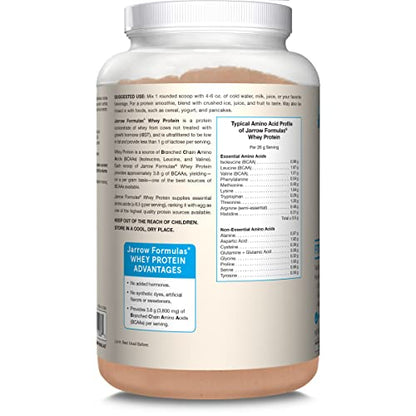 Jarrow Formulas Whey Protein With 18 g of Protein, 3.8 g of BCAAs, & Glutamine, Dietary - Maple Wellness Supplements