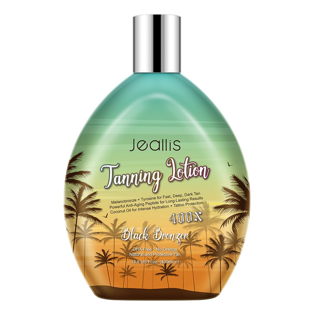 Jeallis Extreme Dark Tanning Lotion Accelerator for Indoor Tanning Beds & Outdoor Sun Tan with Bronzer to Get Dark Fast Tan - Maple Wellness Supplements