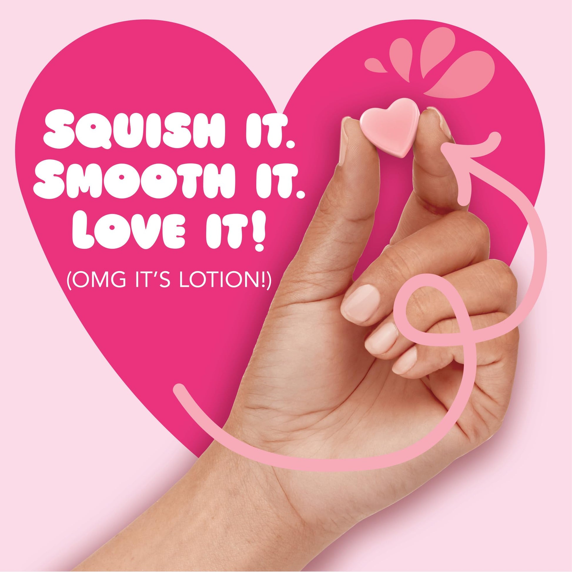 Jergens Cherry Almond Lotion Bursts, Squishy Heart-Shaped Moisturizer Bursts, Lotion Gifts for Teens, 38 Ct - Maple Wellness Supplements
