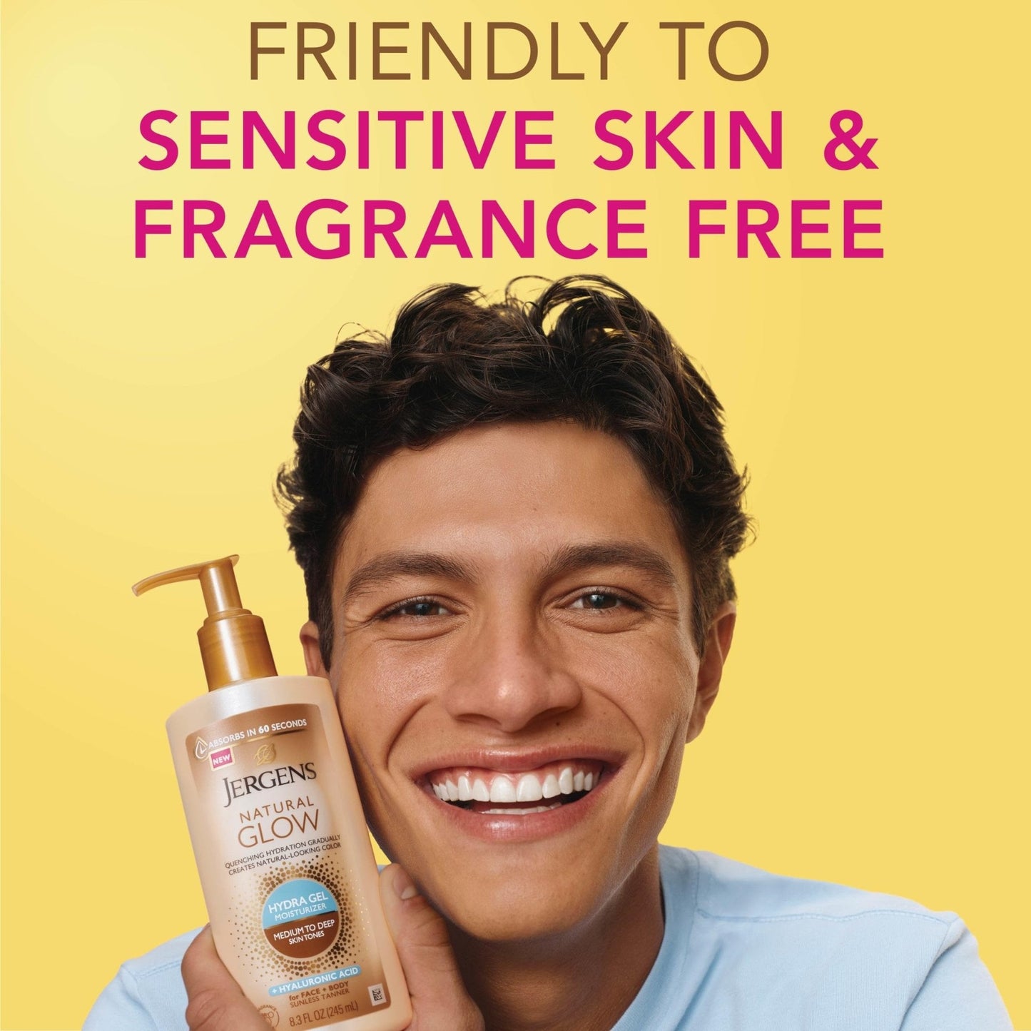 Jergens Natural Glow Hydra Gel Moisturizer, Hyaluronic Acid Tanning Lotion, Hydrating Tanning Gel, Fragrance-Free Self Tanner - Maple Wellness Supplements