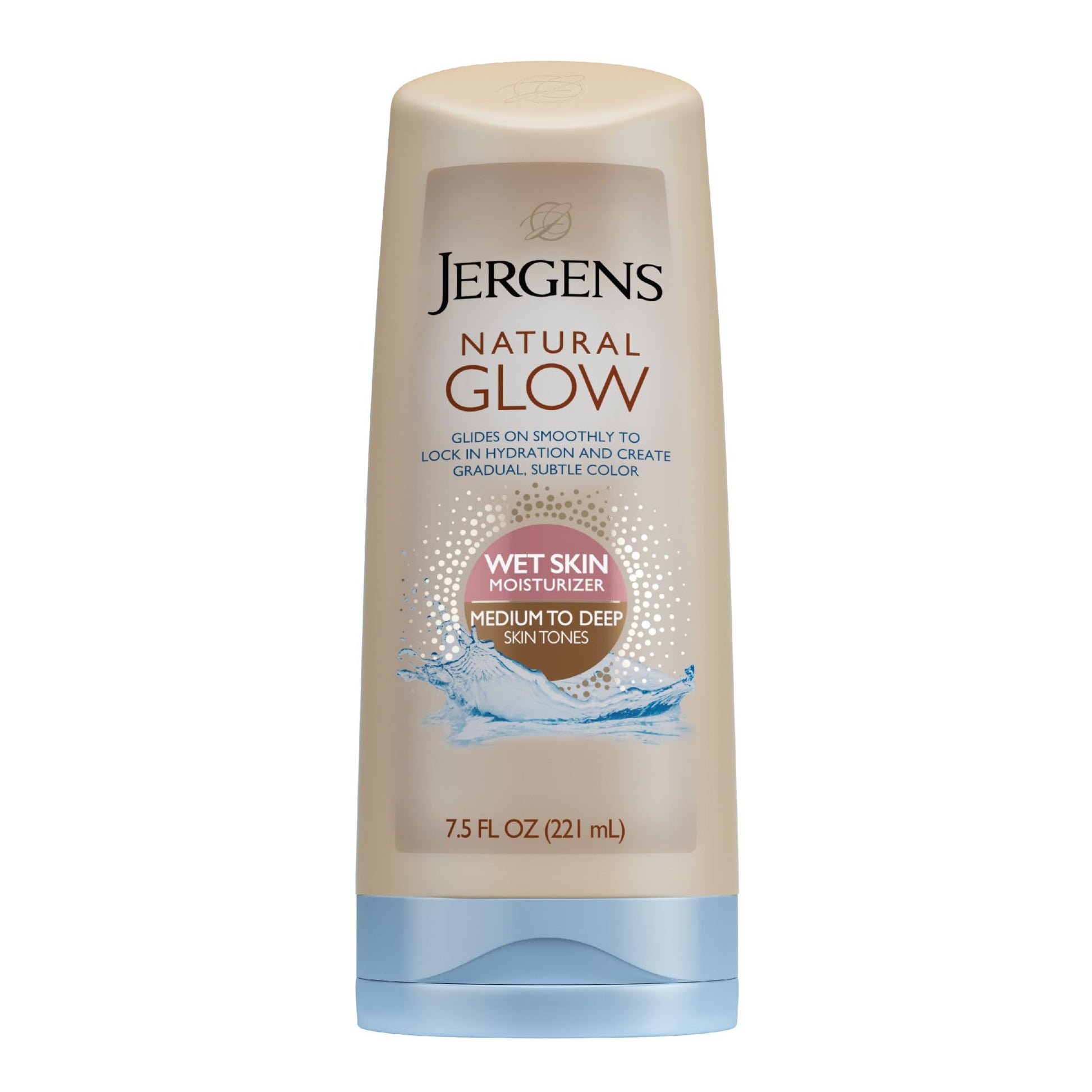 Jergens Natural Glow In Shower Lotion, Self Tanner for Medium to Deep Skin Tone, Sunless Tanning Wet Skin Lotion for Gradual - Maple Wellness Supplements
