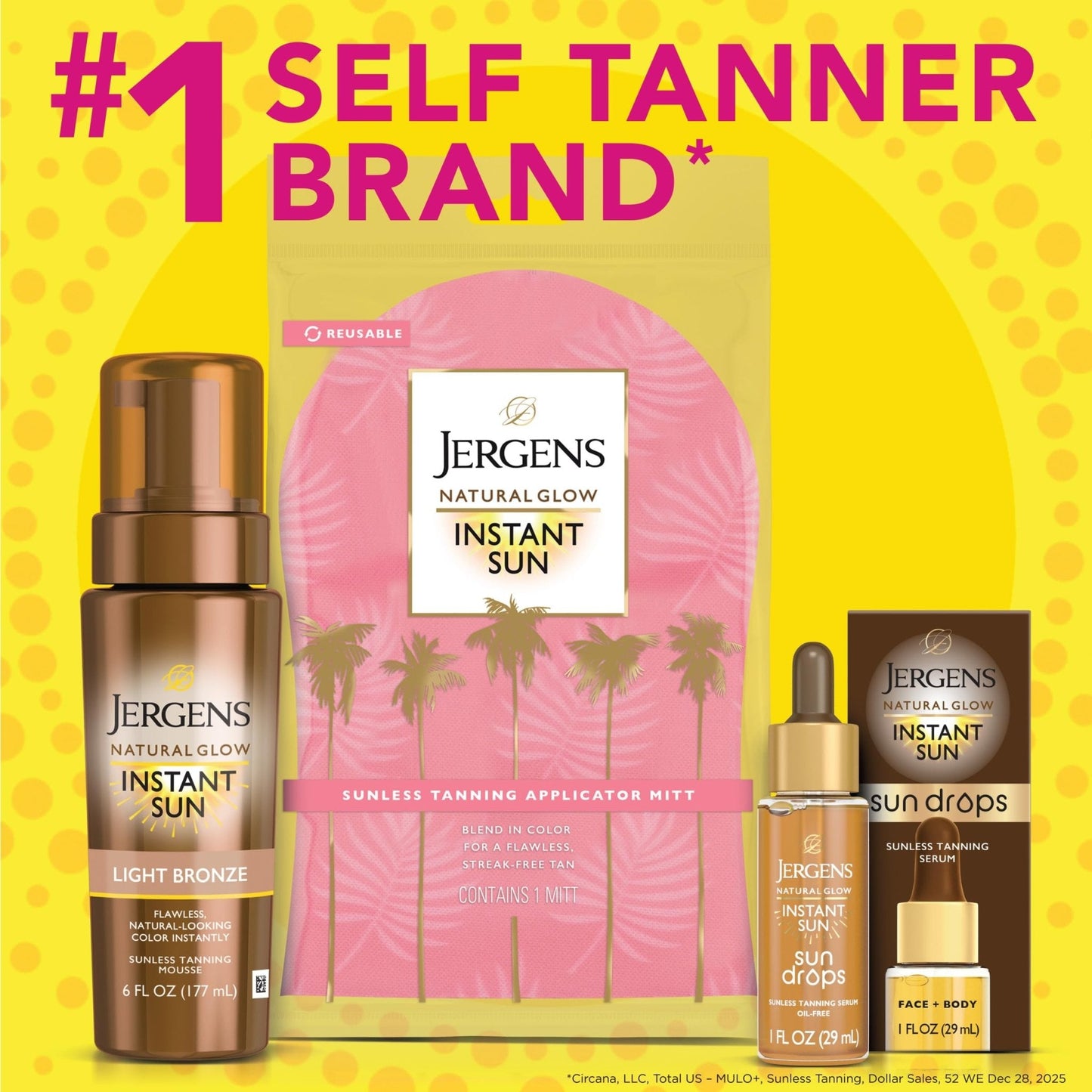Jergens Natural Glow Instant Sun Drops, Sunless Tanning for Face and Body, Instant Sun Bronzing Drops, Oil Free, 1 Fl Oz - Maple Wellness Supplements