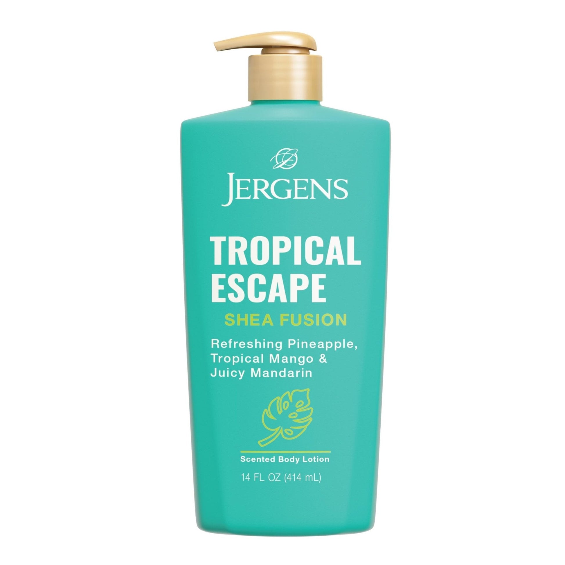 Jergens Shea Fusion Tropical Escape Body Lotion, Moisturizer with Shea Butter & Vitamin E, 14 Fl Oz - Maple Wellness Supplements