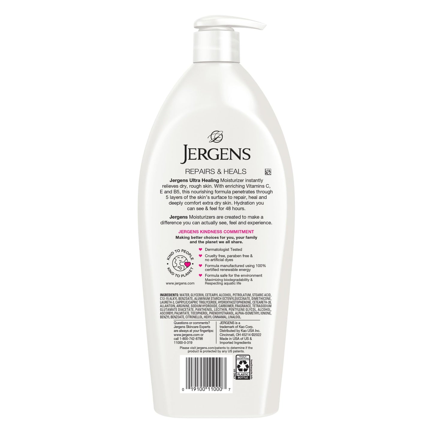 Jergens Ultra Healing Dry Skin Lotion, Hand and Body Moisturizer for Quick Absorption into Extra Dry Skin with Hydralucence Blend - Maple Wellness Supplements