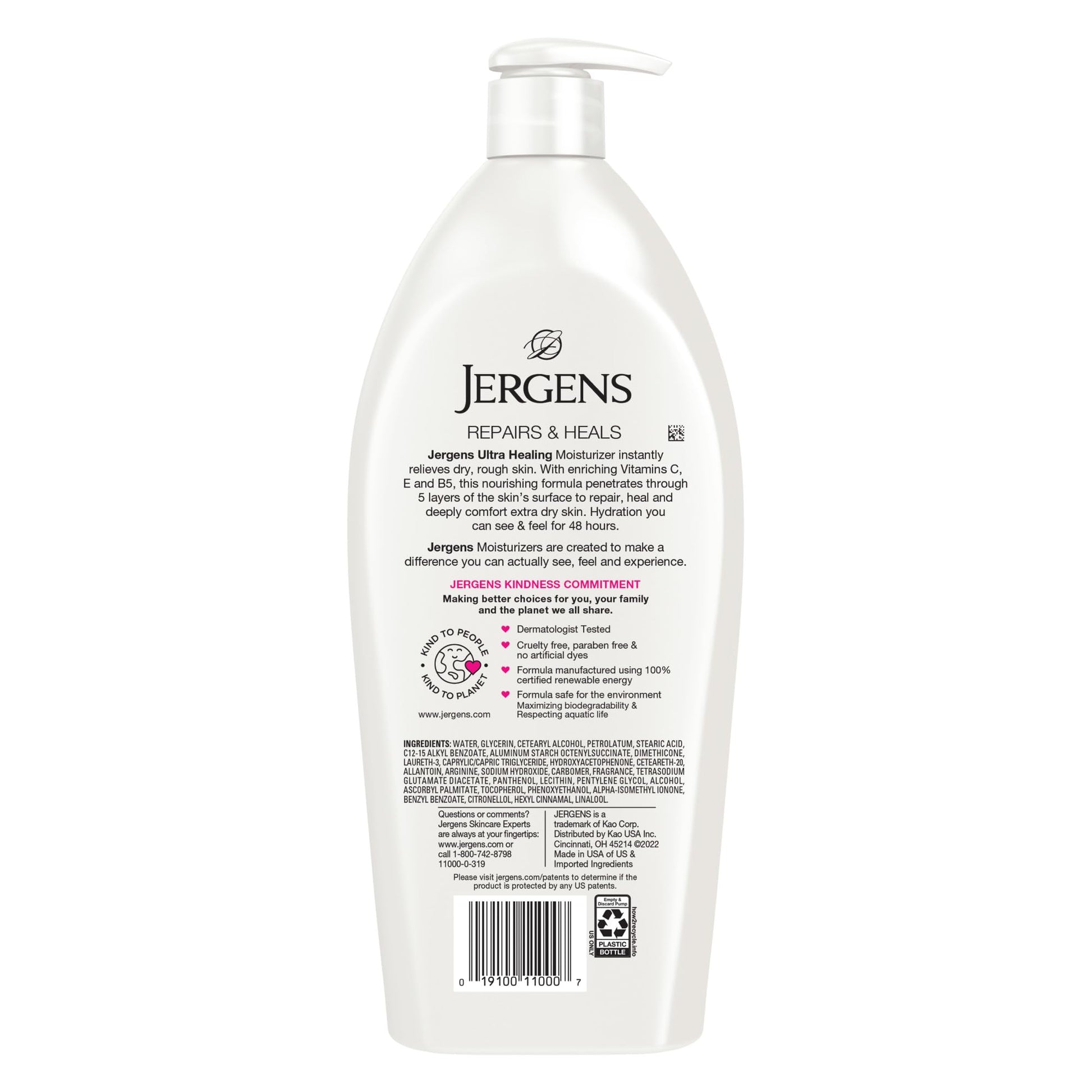 Jergens Ultra Healing Dry Skin Lotion, Hand and Body Moisturizer for Quick Absorption into Extra Dry Skin with Hydralucence Blend - Maple Wellness Supplements