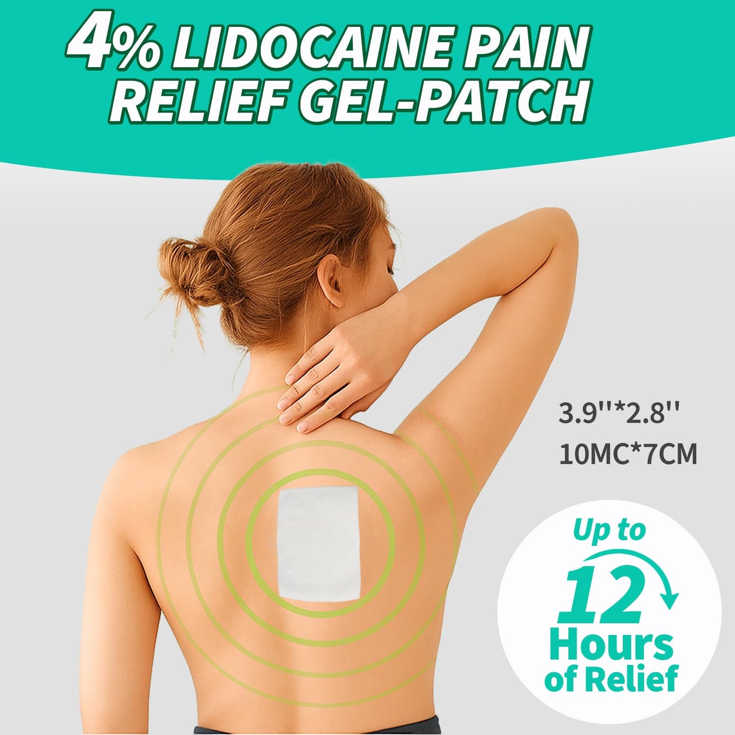 JIATUHAN 4% Lidocaine Pain Relief Patches – Maximum Strength for Back, Neck, Joint & Muscle Pain – Long-Lasting & Flexible – 15 Patches - Maple Wellness Supplements