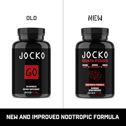 Jocko Fuel Brain Power - Nootropic Dietary Supplements for Memory & Focus wiht L Theanine, L Carnitine- Energy & Focus Supplement (90 Capsules) - Maple Wellness Supplements