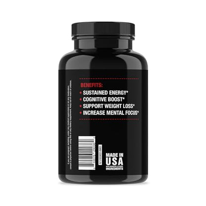 Jocko Fuel Brain Power - Nootropic Dietary Supplements for Memory & Focus wiht L Theanine, L Carnitine- Energy & Focus Supplement (90 Capsules) - Maple Wellness Supplements