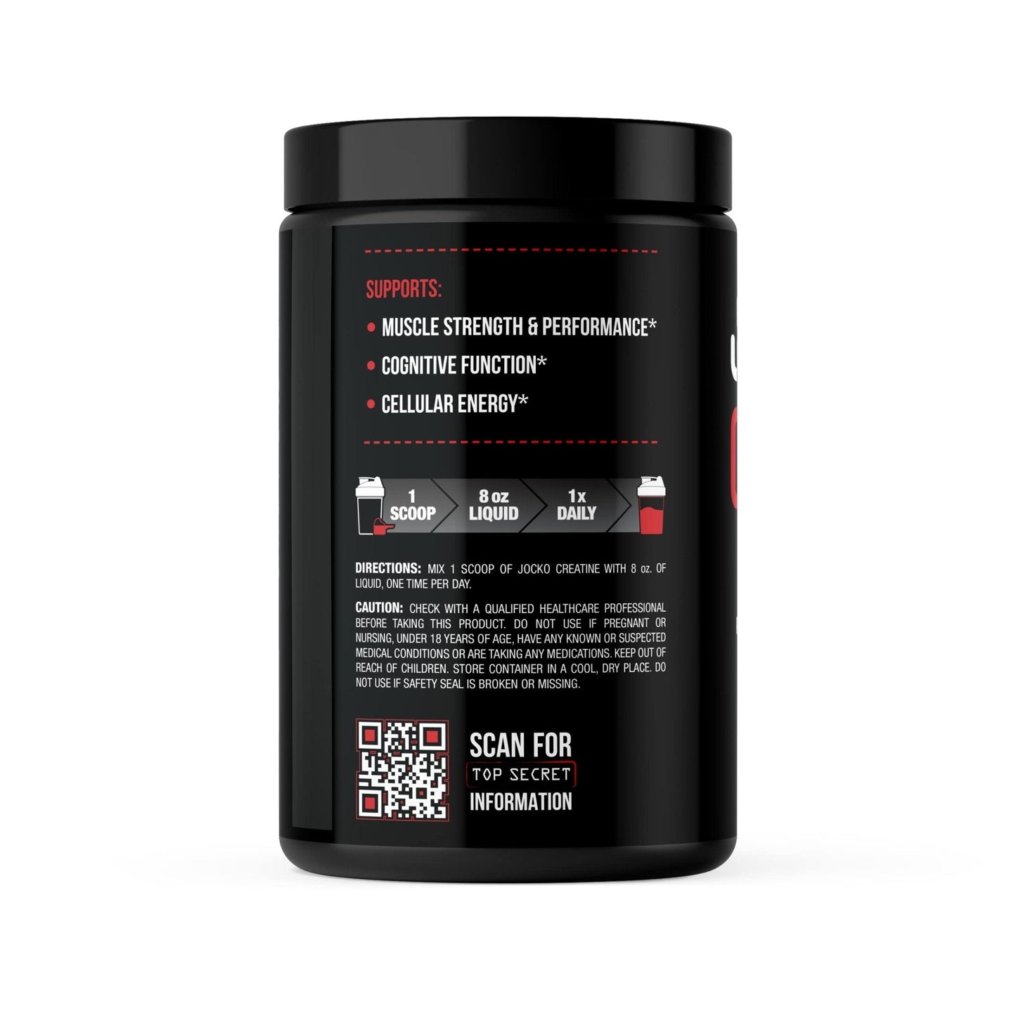 Jocko Fuel Creatine Monohydrate Powder - Creatine for Men & Women, Supplement for Athletic Performance & Muscle Health, 90 Servings 16 oz (Unflavored) (16 OZ JAR) - Maple Wellness Supplements