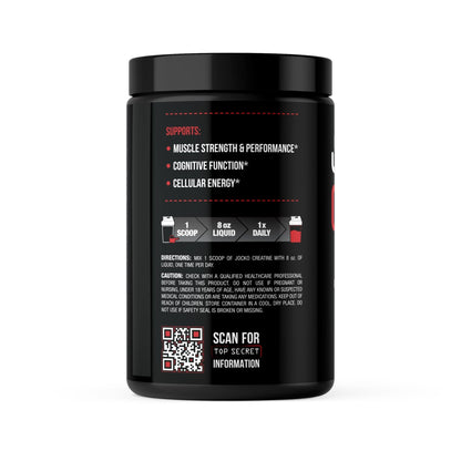 Jocko Fuel Creatine Monohydrate Powder - Creatine for Men & Women, Supplement for Athletic Performance & Muscle Health, 90 Servings 16 oz (Unflavored) (16 OZ JAR) - Maple Wellness Supplements