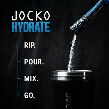 Jocko Fuel Hydrate Electrolytes Powder Packets Low Sugar - Hydration Amplifier Packets for Recovery, Dehydration, & Exercise - with Vitamins B6, B12 & C - Maple Wellness Supplements