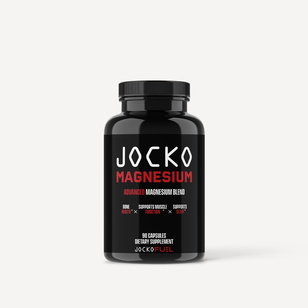 Jocko Fuel Magnesium Complex Supplement - Magnesium Glycinate, Citrate, & Taurate Capsules Dietary Supplement for Muscle Recovery & Relaxation, Heart, Nerve, Bone Support, & Sleep 30-Day Supply - Maple Wellness Supplements