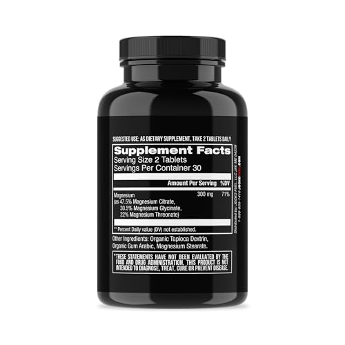 Jocko Fuel Magnesium Complex Supplement - Magnesium Glycinate, Citrate, & Taurate Capsules Dietary Supplement for Muscle Recovery & Relaxation, Heart, Nerve, Bone Support, & Sleep 30-Day Supply - Maple Wellness Supplements