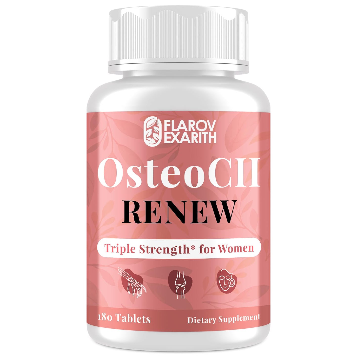 Joint Supplements for Women OsteoCII Renew Triple Strength – Advanced Joint, Bone & Skin Formula – Collagen, Glucosamine, Chondroitin, Calcium, MK-7, Vitamin D3, Hyaluronic Acid, 180 Tablets - Maple Wellness Supplements