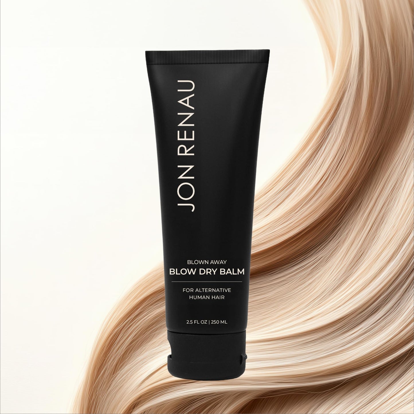 Jon Renau Blown Away Blow Dry Balm for Human Hair Wigs, Shine Enhancing Styling Balm with UV and Color Protection, Lightweight Blow Dry Balm for Human Hair Toppers and Extensions, 2.5 Oz - Maple Wellness Supplements