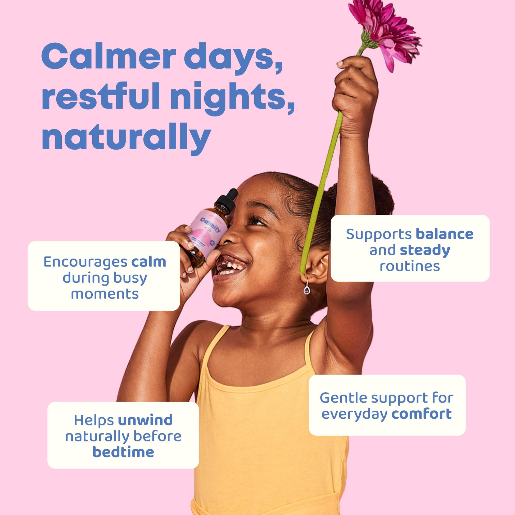 JoySpring Calmify Magnesium Citrate Liquid for Kids - Sugar-Free, Gluten-Free Calming Supplement with Chamomile - Maple Wellness Supplements