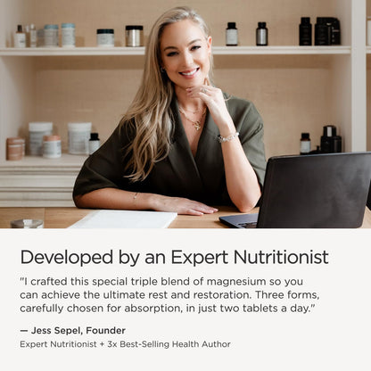 JSHealth Magnesium Supplement for Sleep. 400mg Triple-Form Glycinate, Citrate, Amino Acid Chelate - Maple Wellness Supplements