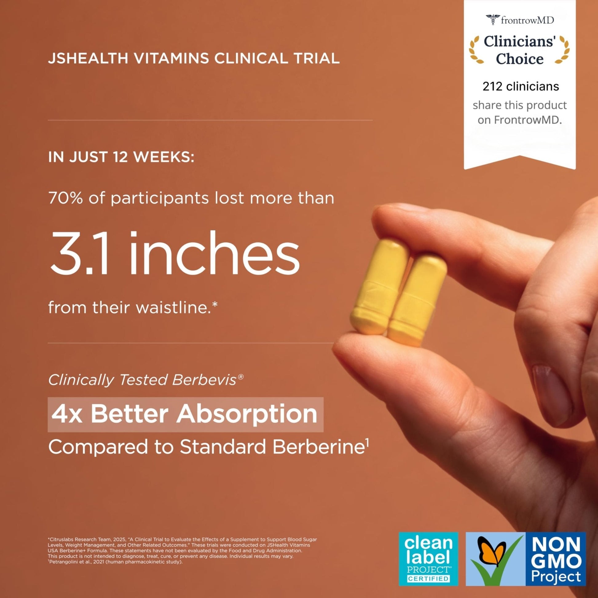 JSHealth Supplement with Berbevis for Metabolic Health Support. Higher Strength for Blood Sugar Already in the Normal Range and Body Composition - Maple Wellness Supplements