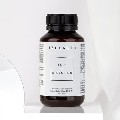 JSHealth Vitamins Skin and Digestion Formula | Skin Supplement with Zinc | Burdock - Maple Wellness Supplements