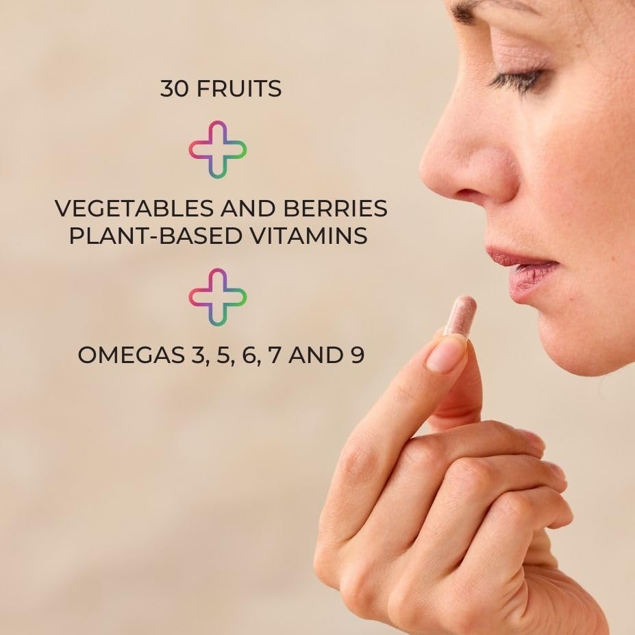 Juice Plus+ Vegetable Blend: with Broccoli, Parsley, Tomato & More - Plant-Based, Vegan, Gluten-Free, Non-GMO, Kosher - for Heart, Immune, Cognitive & Skin Health - 1 Bottle (60 Servings) - Maple Wellness Supplements
