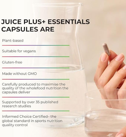 JuicePlus+ Berry Blend: with Concord Grape, Blueberry, Cranberry, and More - Whole Food Based, Vegan, Plant-Based Vitamins - Gluten-Free, Non-GMO, Kosher - 1 Bottle (60 Servings) - Maple Wellness Supplements
