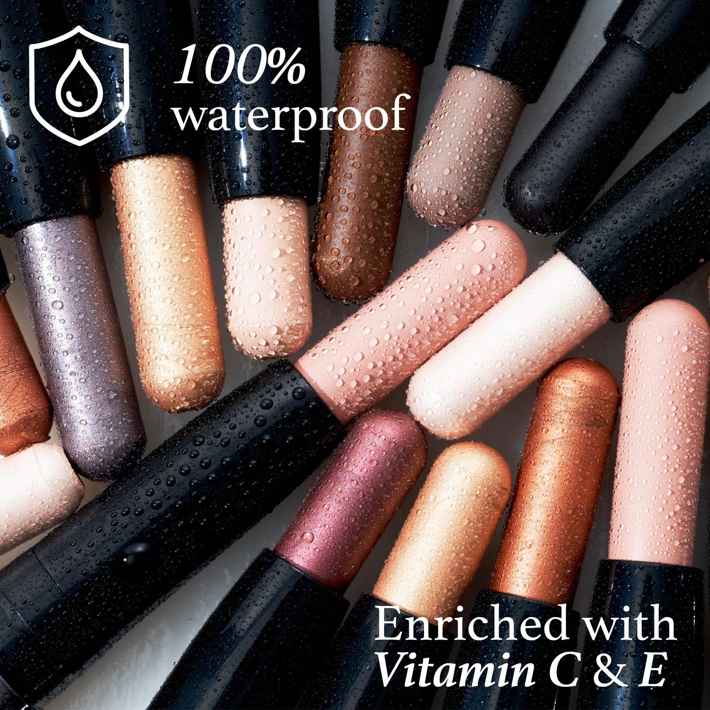 Julep Eyeshadow 101 Crème-to-Powder Waterproof Eyeshadow Stick Duo – Long-Lasting, Crease-Proof, Easy Apply with Built-in Smudger - Desert & Champagne - Maple Wellness Supplements