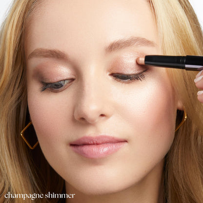Julep Eyeshadow 101 Crème-to-Powder Waterproof Eyeshadow Stick Duo – Long-Lasting, Crease-Proof, Easy Apply with Built-in Smudger - Desert & Champagne - Maple Wellness Supplements