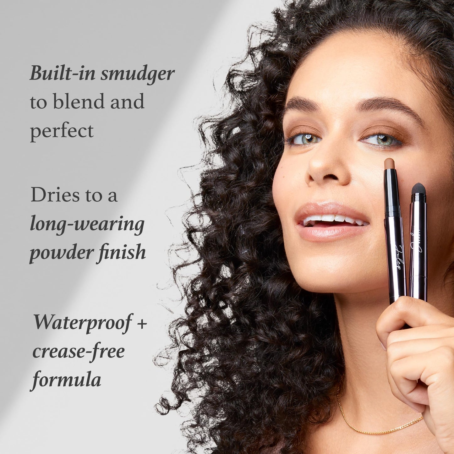 Julep Eyeshadow 101 Crème-to-Powder Waterproof Eyeshadow Stick Duo – Long-Lasting, Crease-Proof, Easy Apply with Built-in Smudger - Desert & Champagne - Maple Wellness Supplements