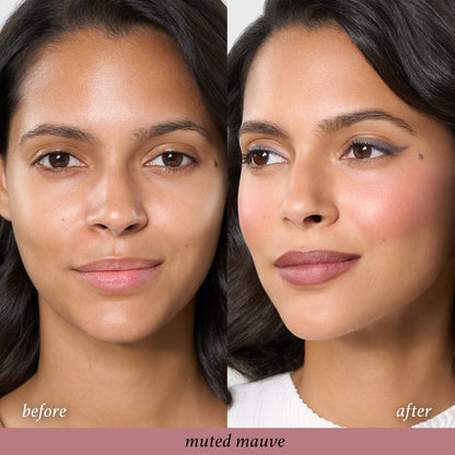 Julep Skip The Brush Cream to Powder Blush Stick - Muted Mauve - Blendable and Buildable Color - 2-in-1 Blush and Lip Makeup Stick - Maple Wellness Supplements