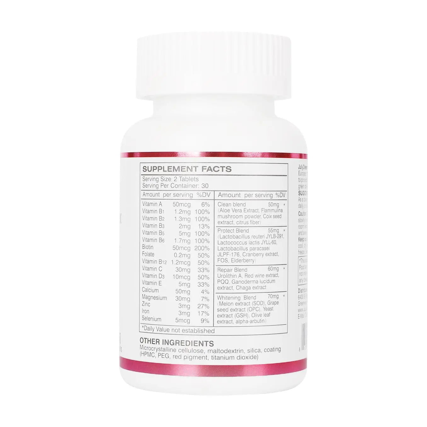 JulyDeer One Daily Tablet Multivitamin for Women - Complete Multimineral with Vitamin A, C, D, E and B-Complex, Zinc & More for Women's Immunity - Maple Wellness Supplements