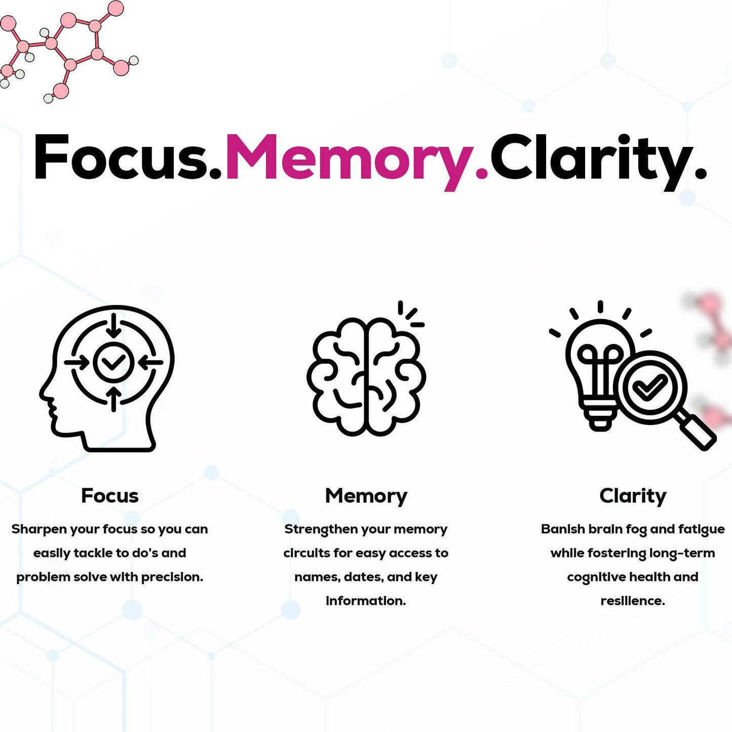 Just Thrive Focus & Memory Capsules – Nootropic Brain Supplement for Clarity, Concentration, Memory Support, & Energy – Citicoline, Lion’s Mane, Vitamins B12 & D3 - Maple Wellness Supplements
