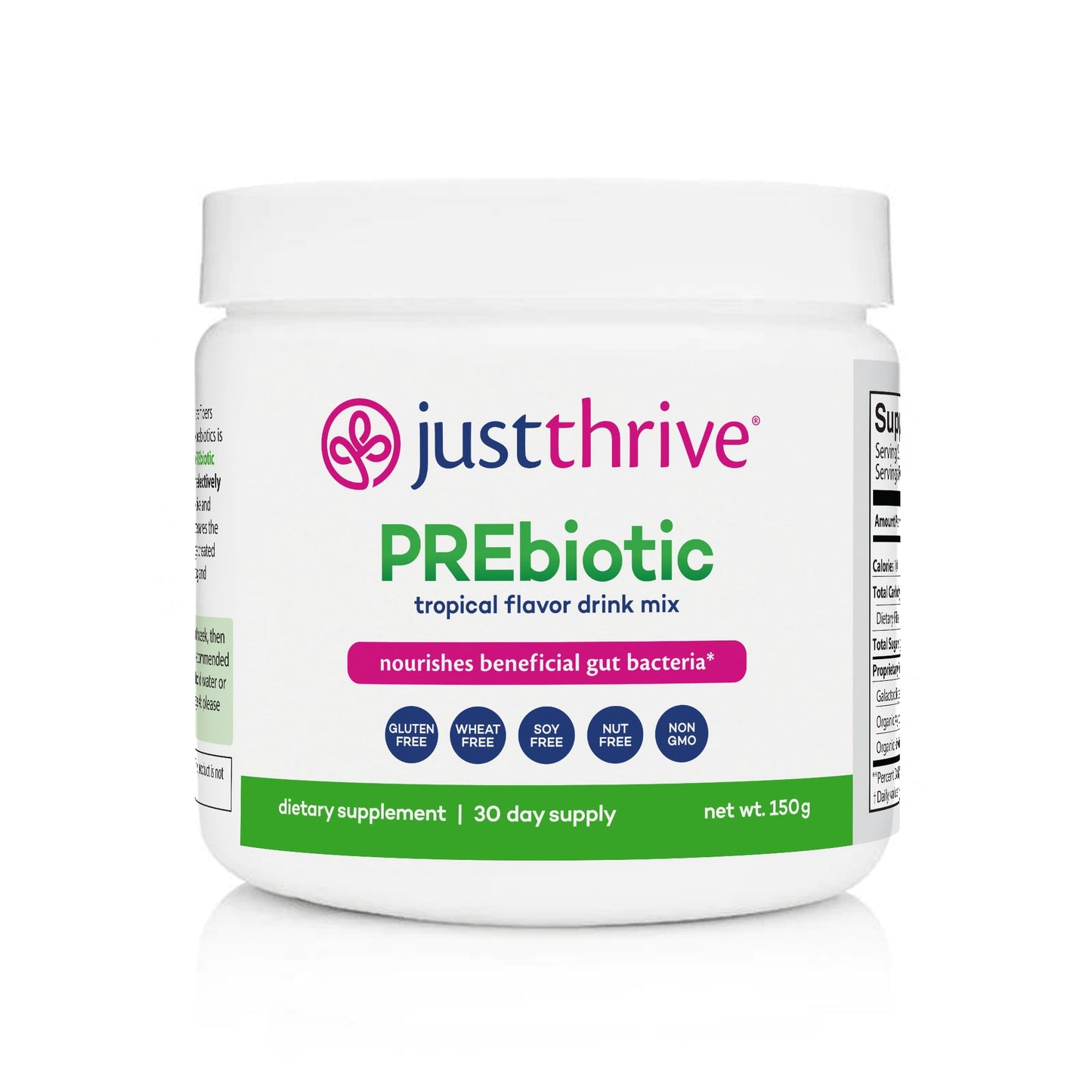 Just Thrive PREbiotic Powder - Digestive and Immune Support Supplement, 150 g - Maple Wellness Supplements