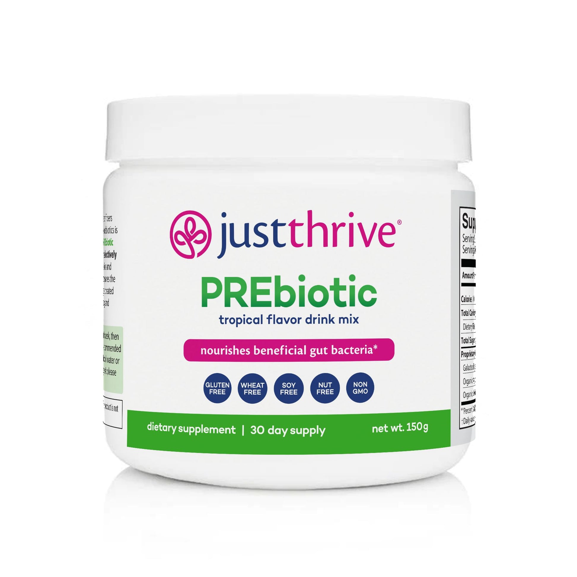 Just Thrive PREbiotic Powder - Digestive and Immune Support Supplement, 150 g - Maple Wellness Supplements
