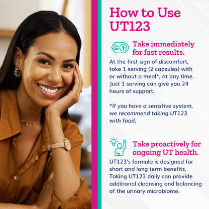 Just Thrive UT123 - Supports Urinary Tract Health for Women - Made with Cranberry, 60 Capsules - Maple Wellness Supplements