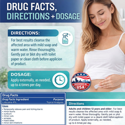 JustHeal RX Lidocaine Cream for Hemorrhoids | 2 OZ Tube – Fast-Acting 4% Lidocaine Numbing Cream & Topical Analgesic Cream for Anorectal Itch Relief | OTC Lidocaine Cream Maximum Strength - Maple Wellness Supplements