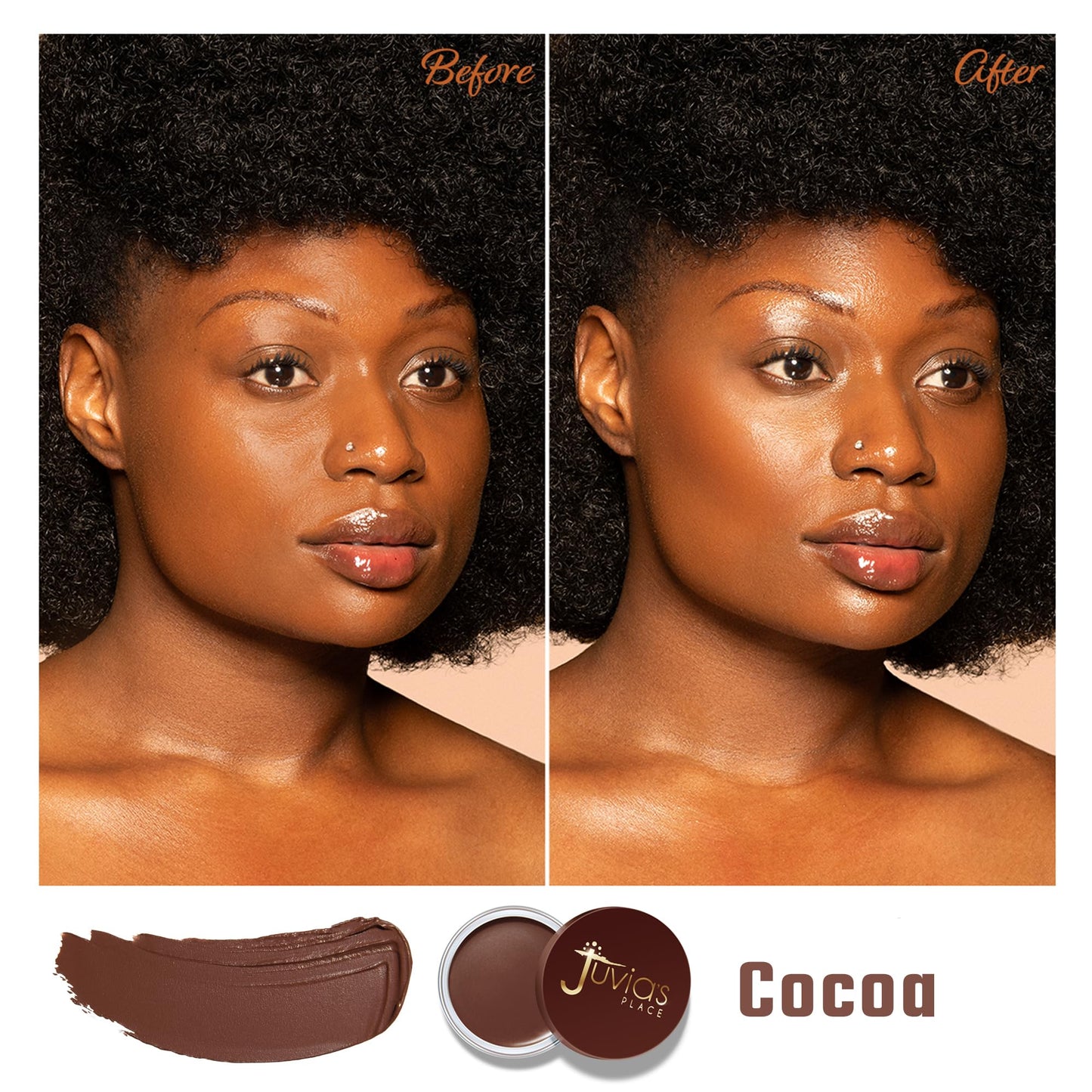 Juvia's Place Bronzed Cream Bronzer - Cocoa - Smooth Cream Bronzer Pot for Sun-Kissed Glow & Warmth, Buildable & Blendable Makeup Contour with Long-Lasting Matte Shimmer Finish, Highly Pigmented - Maple Wellness Supplements