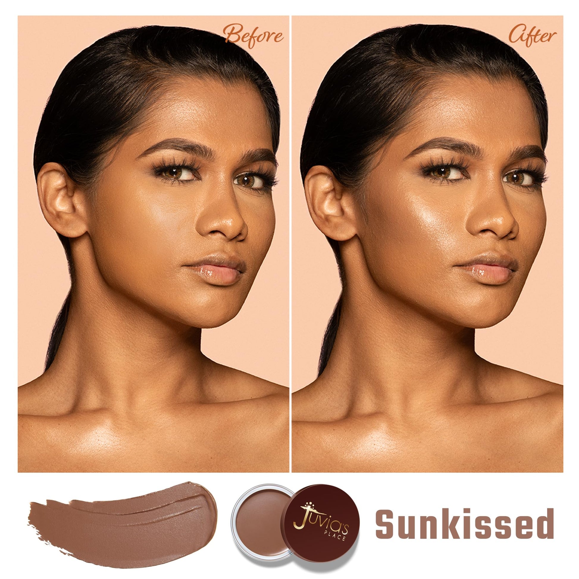 Juvia's Place Bronzed Cream Bronzer - Sunkissed - Smooth Cream Bronzer Pot for Sun-Kissed Glow & Warmth, Buildable & Blendable Makeup Contour with Long-Lasting Matte Shimmer Finish, Highly Pigmented - Maple Wellness Supplements