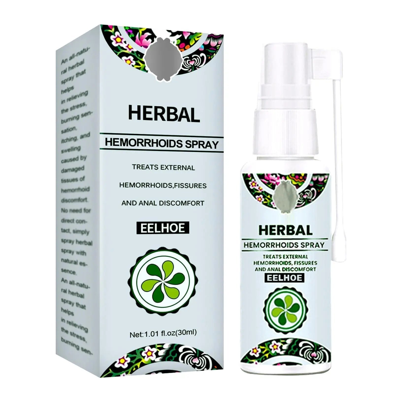 Juztec Hemorrhoid Treatment - Fast Relief with Hemocare Herbal Hemorrhoids Spray & Analese Numb Cream (1 PCS) - Maple Wellness Supplements