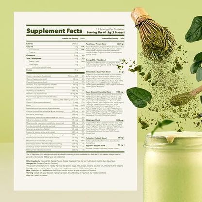 Ka’Chava All-In-One Nutrition Shake Blend, Matcha, 85+ Superfoods, Nutrients & Plant - Maple Wellness Supplements