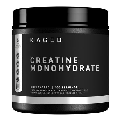 Kaged Creatine Monohydrate Micronized Powder | Unflavored | Muscle Building & Recovery | 5000 mg Per Serving | Vegan, Gluten Free, Easily Digestible - Maple Wellness Supplements