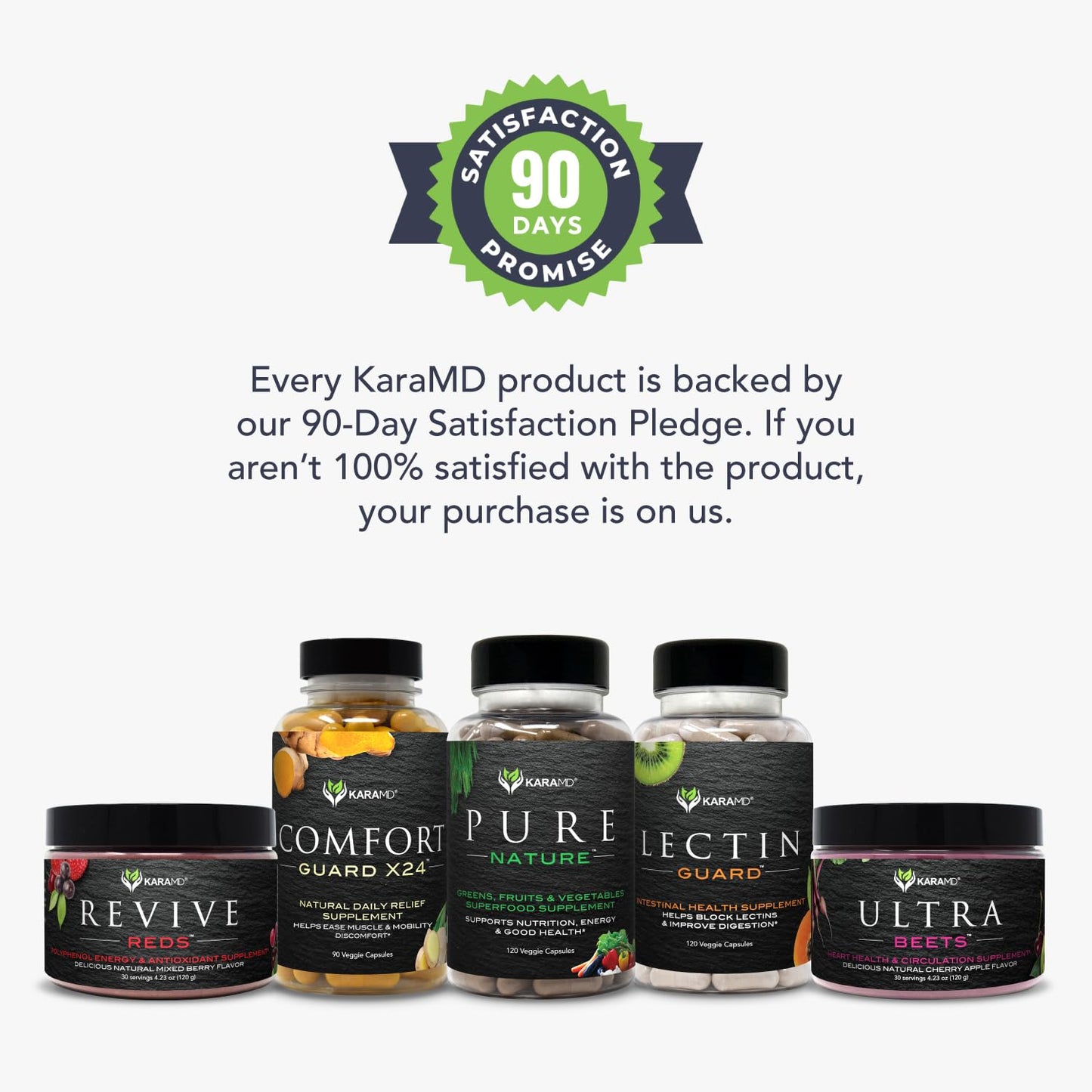 KaraMD Pure Nature Greens Whole Food Supplement & Revive Reds Polyphenol Energy Booster | Antioxidants, Shilajit & Enzymes | Vegan Friendly, Gluten Free, Non-GMO (30 Servings) - Maple Wellness Supplements