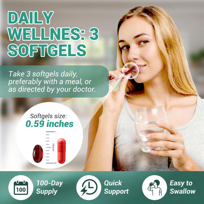 Kaseano Lymphatic Drainage Supplement 300 Softgels 21-in-1 Herbal Blend with Echinacea, Dandelion, Burdock Root Lymph System Support Fluid Balance & Immune System for Women & Men - Maple Wellness Supplements