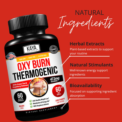 Kaya Naturals Supreme Fat Burner - Weight Loss Pills Women & Men - Appetite Suppressant Supplement - Powerful Thermogenic Diet Pills - Maple Wellness Supplements