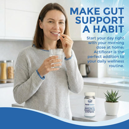 Kendy Actiflora Probiotic + Prebiotic & Synbiotic Capsules – Advanced Formula w/L. bulgaricus for Digestive Health & Gut Balance – 45-Billion CFU Daily Supplement - Maple Wellness Supplements