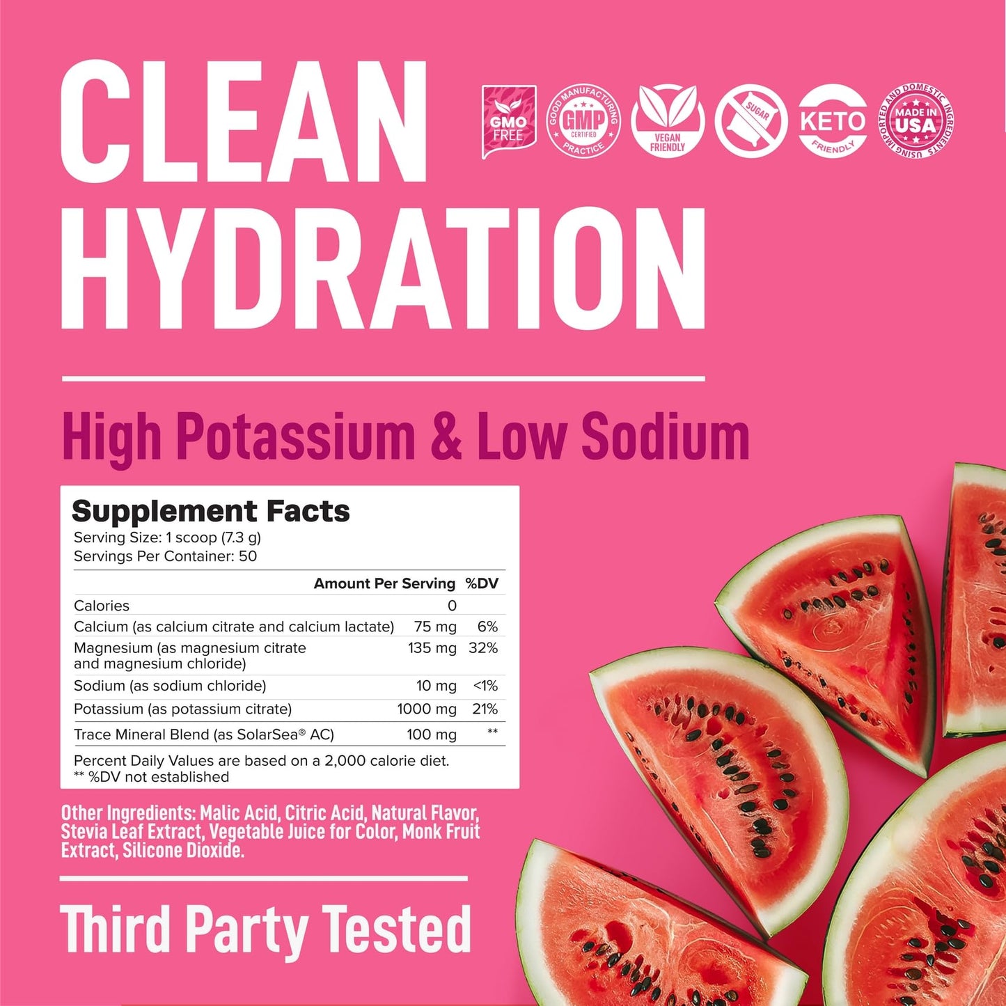 Keppi Electrolytes Powder – Watermelon Flavor – 50 Servings – Electrolytes Powder No Sugar for Hydration – Keto & Fasting Friendly Electrolyte Drink w/Magnesium - Maple Wellness Supplements