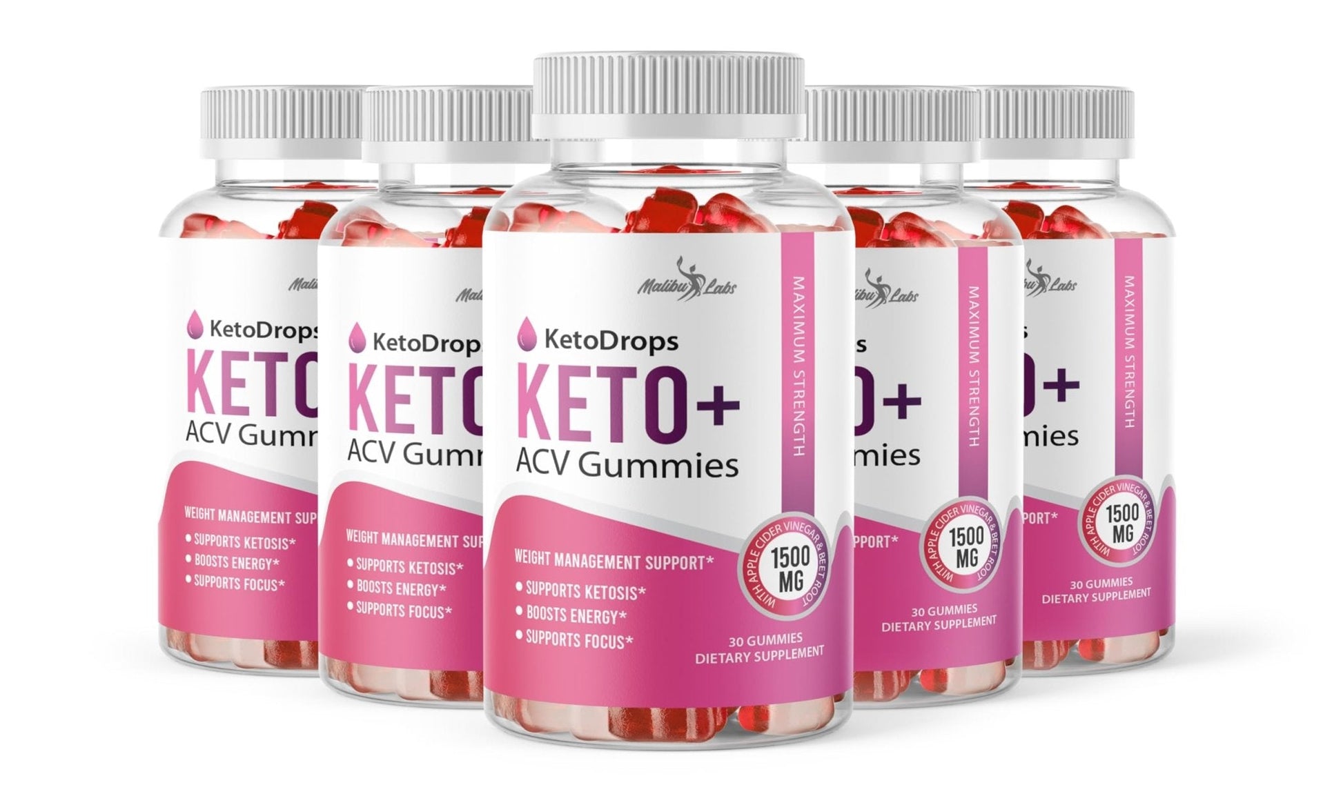 Keto Drops ACV Gummies Weight Loss - 1500mg Once a Day, Strong Time Released - Maple Wellness Supplements
